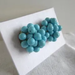 ドイツヴィンテージ イヤリング ターコイズブルー レトロ