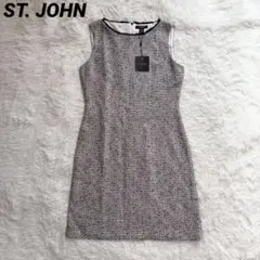 新品タグ付　ST. JOHN ノースリーブ　ツイードワンピース　セントジョン　8