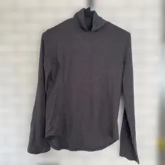 ヒートテックウールブレンドタートルネックT ダークグレー マメクロゴウチ