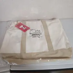 ライトベージュ スヌーピー 2wayトートバッグ
