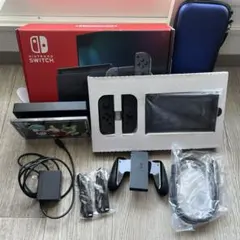 Nintendo Switch 本体 グレー付属品あり 箱、ケース、ドックカバー