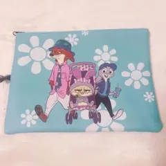ズートピア2　ニック　ジュディ　フラットポーチ