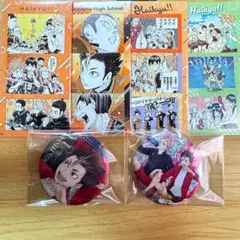 ハイキュー!! 西谷 夜久 烏野 缶バッジ ステッカーセット