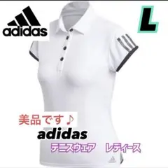 adidas テニスポロシャツ★レディースL美品です♪のサムネイル