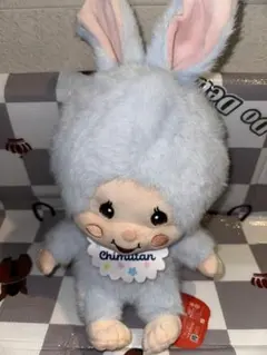 圧縮なし！ モンチッチ コットンキャンディ Lサイズぬいぐるみ チムたん ブルー