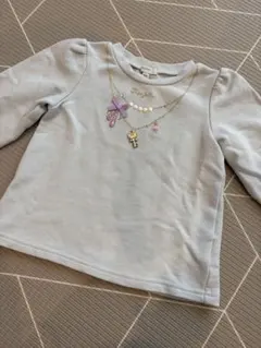 any FAM ライトブルー トレーナー 100 長袖　裏毛　水色　秋冬春