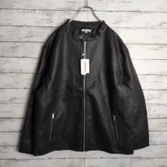 新品未使用 Nylaus シングルライダースジャケット フェイクレザー ブラック