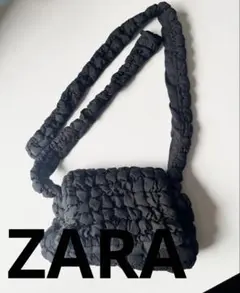 ZARA キルティング ショルダーバッグ ブラックのサムネイル
