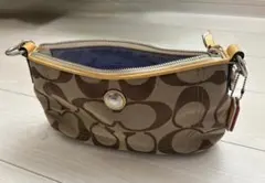 COACH ミニショルダーバッグ ベージュ×ブラウン