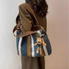 ２wayバッグトートショルダー（ブルー）レディーストートバッグかばん鞄007