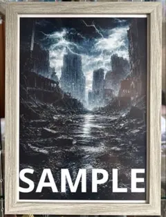 僕のヒーローアカデミア 原画展 黒デク フィギュア 背景画像 縦 フレーム付き