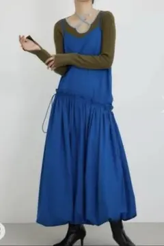 2025AZULブルーキャミワンピほぼ未使用