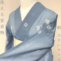 着物と帯 時流】SK26503◇洗える夏着物 小紋◇お月見 十五夜 うさぎ 