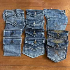 デニムポケット 12枚セット　ハンドメイド用①