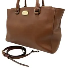 MICHAEL KORS 2way ショルダーバッグ トートバッグ ブラウン