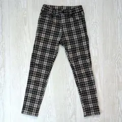 チェック柄ロングパンツ 130cm