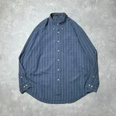 ノーティカ BDシャツ 長袖 タータンチェック オーバサイズ 春夏 XL