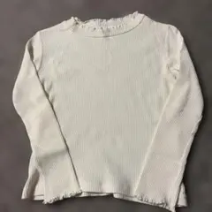 UNIQLO ユニクロ 袖フリル 長袖トップス ホワイト 130cm