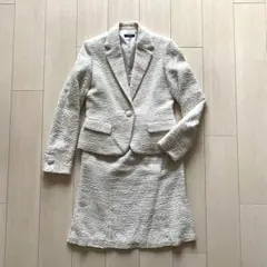 美品⭐︎ スーツ　入園式　入学式　ベージュ　ツイード　36 S