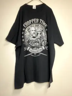 GILDAN XL バイク 両面プリントTシャツ 黒