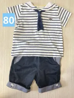 SENSE OF WONDER セーラーTシャツ＆ハーフパンツ 80cmのサムネイル