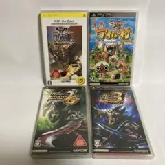 PSPモンスターハンターセット ポータブル 2ndG 3rd アイルー村