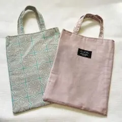 【B24】ミニ手提げバック＊2枚セット＊ミニトート＊吊り下げ袋