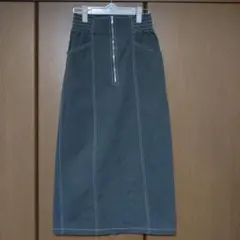 mysty woman フロントジップ ロングスカート