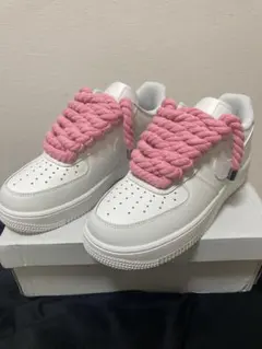 ナイキ エアフォース1 ピンクロープ 金具あり① 金具取り付け可 Air force 1 ロープフォース ロープエアフォース1