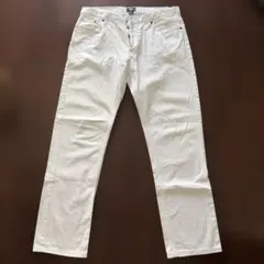 H&M メンズ スリムフィット デニムパンツ ホワイト　32インチのサムネイル