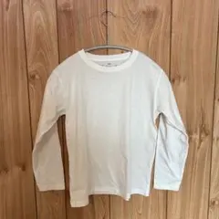 無印　ホワイト 長袖カットソー 130