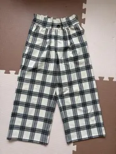 GU チェック柄 ロングパンツ 130サイズ