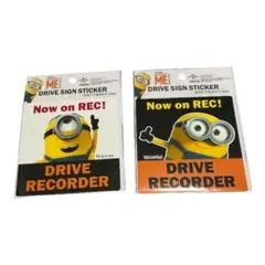 ミニオン ドライブレコーダー ステッカー 2枚セットのサムネイル
