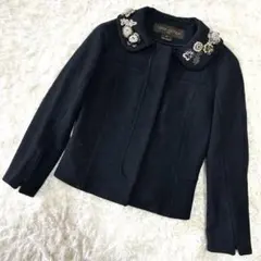【使用感少】ルイ ヴィトン モノグラム 総柄 ジャケット ウール シルク コートのサムネイル