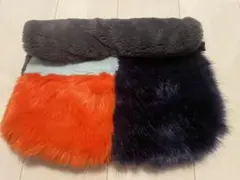 最終値下げ美品！ロイヤルパーティーバイカラーフェイクファークラッチバッグ