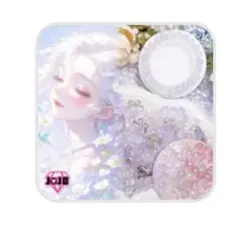 DIYJOJO 光る綿あめ カラチェンビーズ 鎮座 ぽっちゃりくま