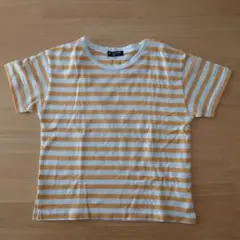 白×黄ボーダー Tシャツ 120のサムネイル