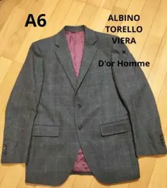 D'or Homme アルビノ・トレッロ・ヴィエラ グレンチェック 玉虫