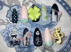 ネイルチップ　ウィッシュコア　平成女児　苺　ピアノ　クローバー