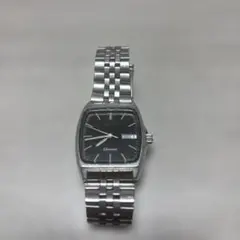 セイコー クロノス クォーツ 腕時計 黒文字盤