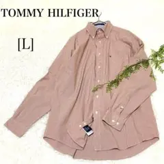 ✨美品✨TOMMY HILFIGERボタンダウンシャツ【L】 オレンジ系チェック