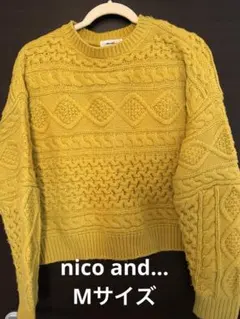 niko and... ケーブルニット イエロー 長袖