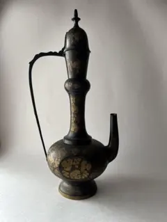 有田焼 林九郎 作 水差し 金彩色絵 酒器 染錦牡丹流水文 水注 古伊万里様式 有田焼 林九郎 作 水差し 金彩色絵 酒器 染錦牡丹流水文 水注 古伊万里