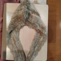 本日限定特価　リアルラビットファーマフラー　帽子付きマフラー　新品未使用