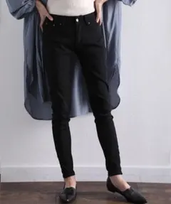 クラシカルエルフ　スキニーデニム レディースM　ブラック黒