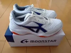 未使用　ムーンスター　上履き・体育館シューズ　24.5　ネイビー　靴ひもタイプ