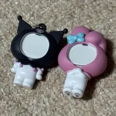 サンリオ　フォトフレームマスコット　マイメロ　クロミ顔ハメキーホルダー　フレーム