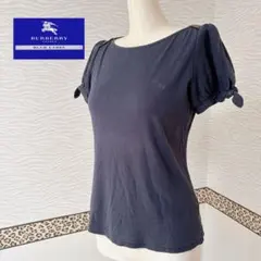 バーバリーブルーレーベル　半袖トップス　ネイビー　袖リボン