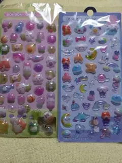 カワイイ立体シール2枚セット