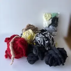 AVRIL毛糸セット（赤・黒・白・緑・黄色）ピカソ含む